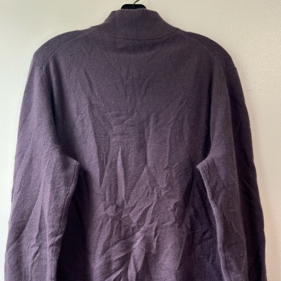 The Men’s Store Bloomingdale’s Cashmere Half Zip Sweater Size L - Picture 7 of 10